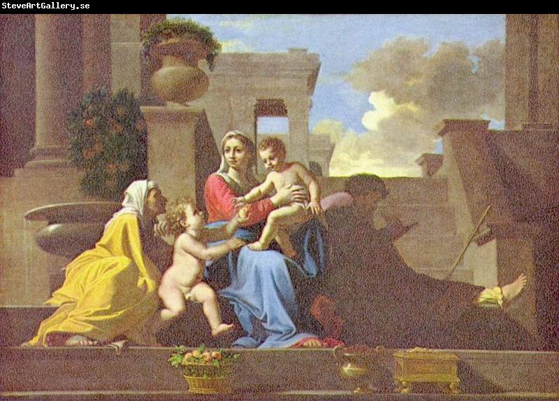 Nicolas Poussin Heilige Familie auf der Treppe